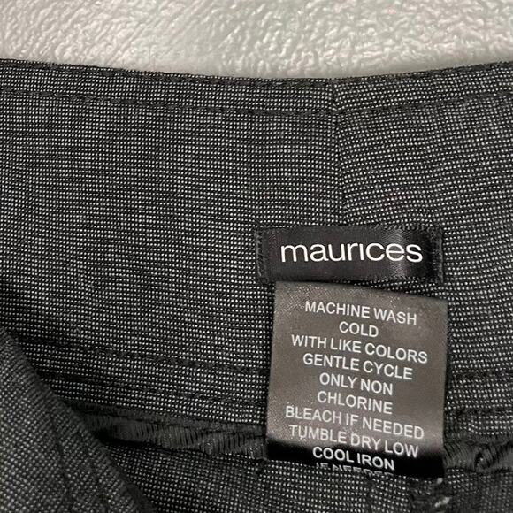 Maurices Cuffed Bermuda Shorts Size 13 14 Charcoal Gray Y2K Dressy Career Preppy - Picture 6 of 11